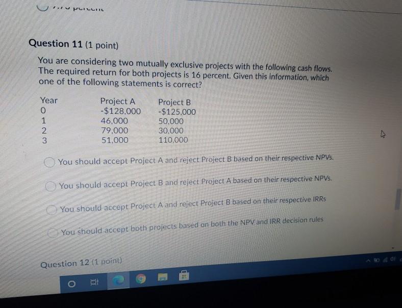 has an expected payback period of 2 years with a net present