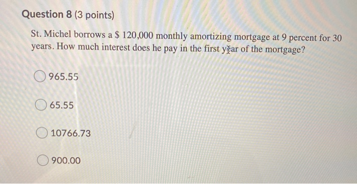 He put 25% down and obtained a fully amortized monthly loan for