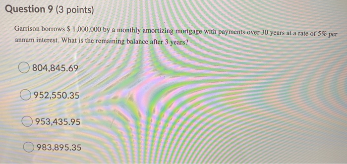 the balance at 3.25% interest for 30 years. What is his monthly