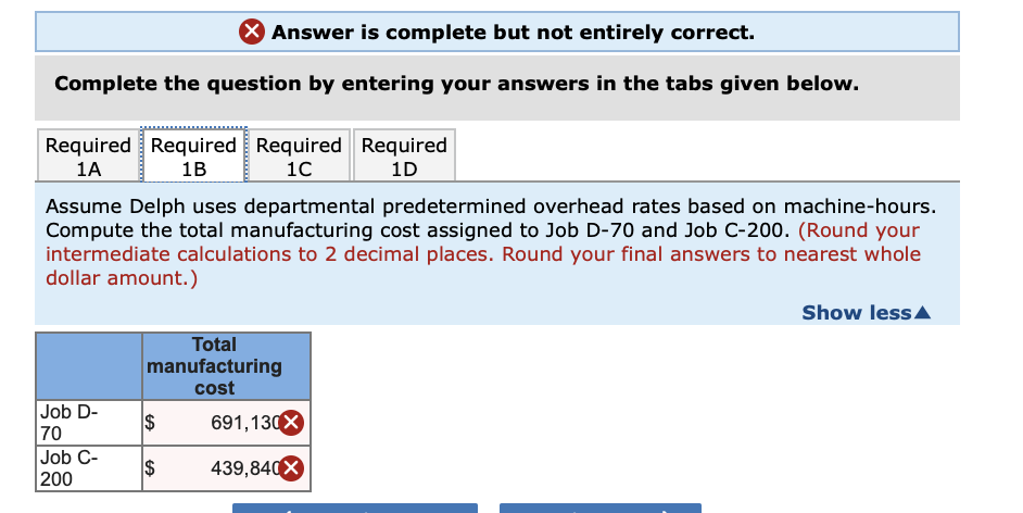 based on machine-hours. What is Delph's cost of goods sold for the