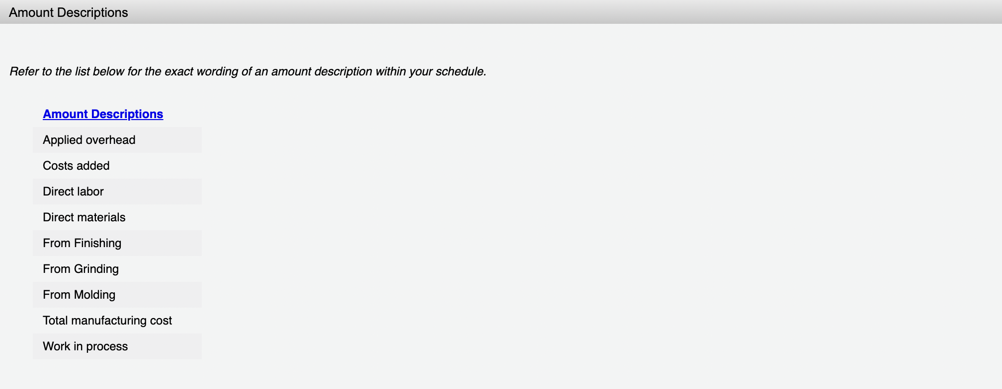 machine component for industrial equipment in three departments: molding, grinding, and finishing.
