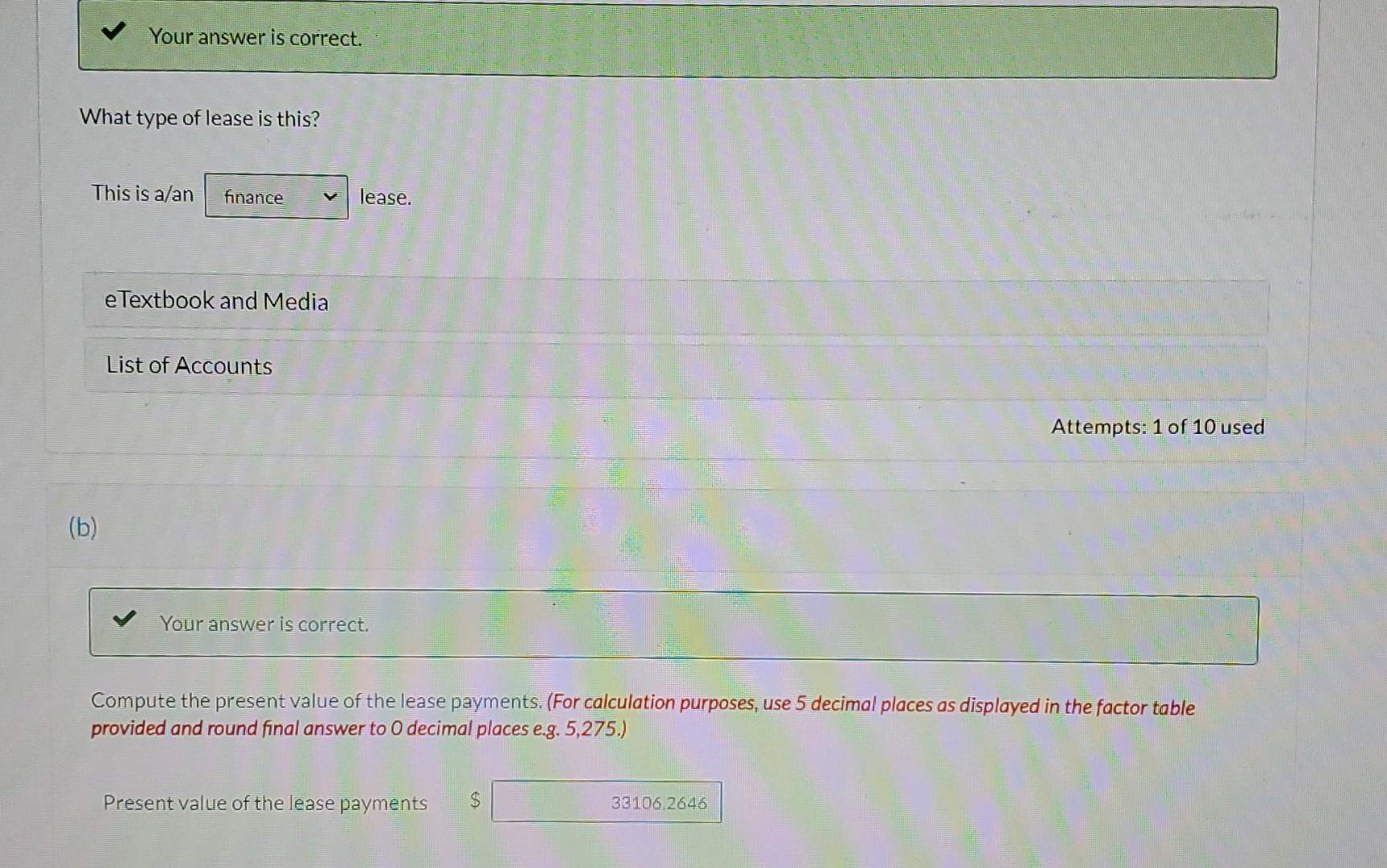 signed a 5-year, non-cancelable lease for a machine. The terms of the