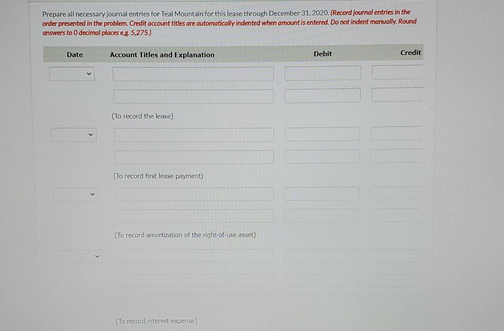 lease called for Teal Mountain to make annual payments of $8,200 at