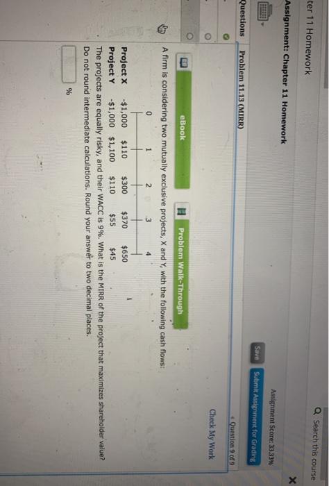  Search this course ter 11 Homework Assignment: Chapter 11 Homework Assignment