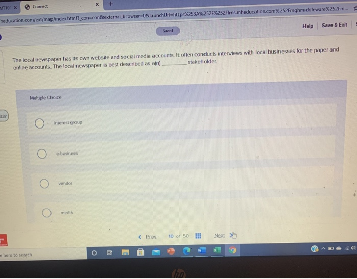  x + MT10 X Connect heducation.com/ext/map/index.html?_con=con&external browser=0&launch Url=https%253A%252F%252Fims.mheducation.com%252Fmghmiddleware%252Fm... Help Save &