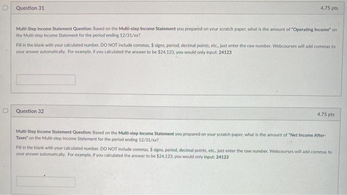 Statement on your scratch paper based on the following Partial Adjusted Trial