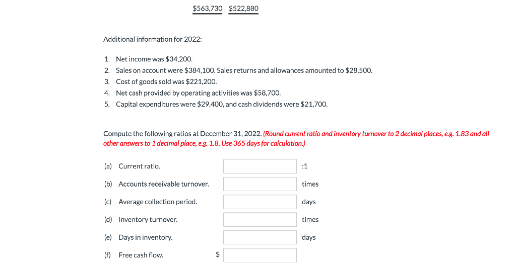 has these comparative balance sheet data: SHERIDAN COMPANY Balance Sheets December 31