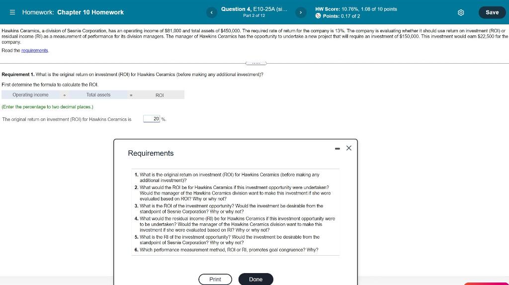 E Homework: Chapter 10 Homework Question 4, E10-25A (Si... Part 2