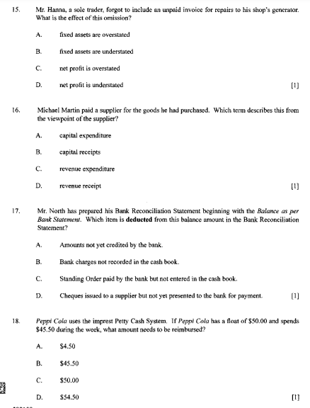  PLEASE CHOOSE THE CORRECT ANSWER AND PROVIDE AN EXPLAINATION FOR WHY