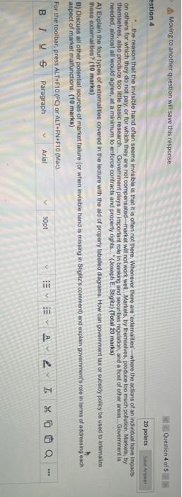 invisible hand often sooms invisible is that it is often not there.