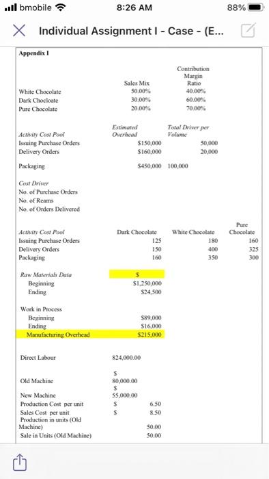  ..Il mobile 8:26 AM 88% X Individual Assignment I - Case