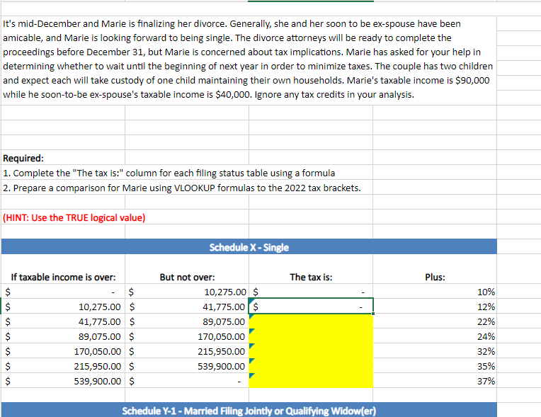 Please explain how to calculate The tax is section, using a formula.