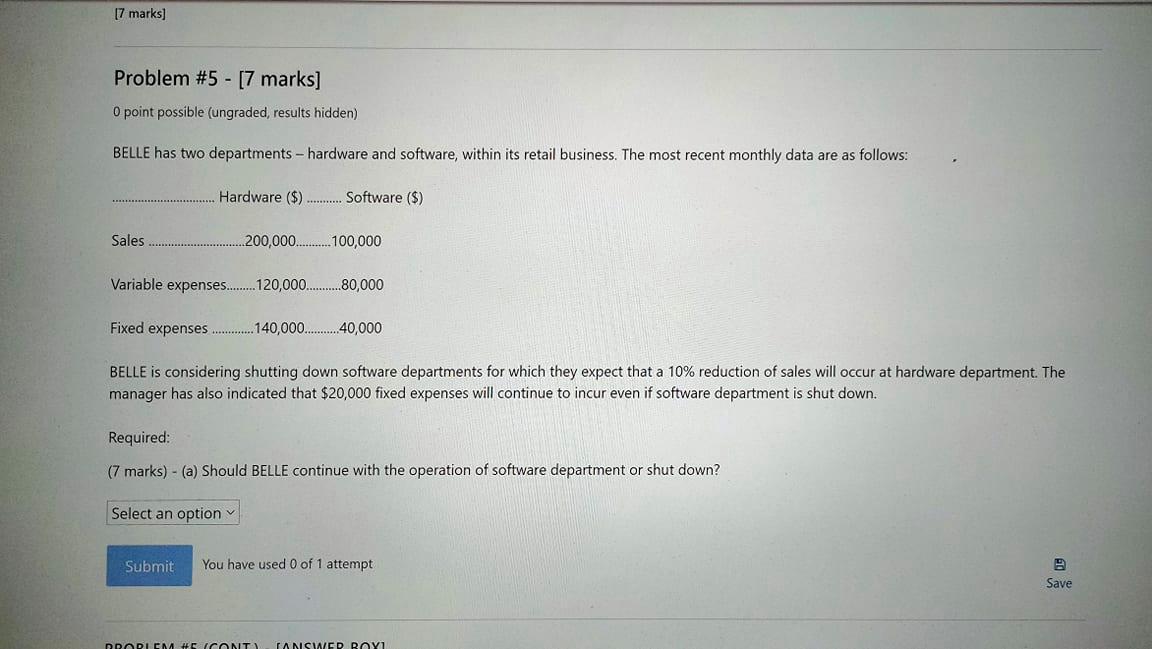 Please type the answer. Don't give in notebook handwritten, 17 marks) Problem