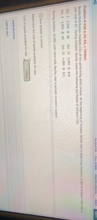  CALCULATOR FULL SCREEN PRINTER VERSION BACK NEXT Problem 6-02A a, b1-b2,