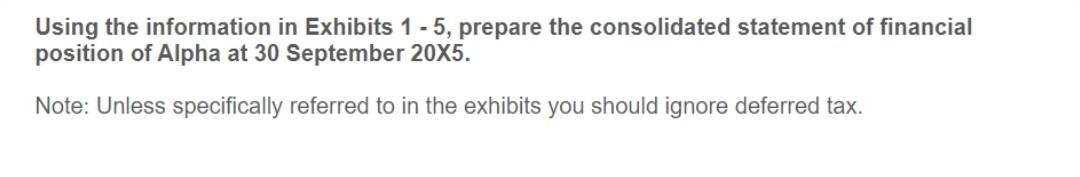 the draft consolidated financial statements. The following exhibits, available on the left-hand