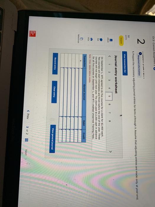 locations. WTI Initially records prepaid expenses and unearned revenues in balance sheet