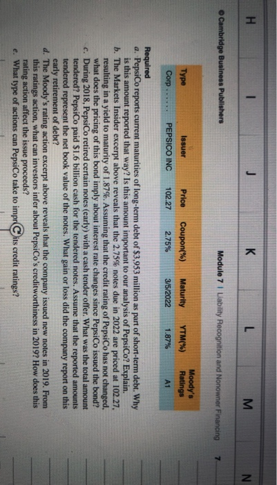 Analyzing Debt Footnotes PepsiCo Inc. reports $32,248 million of long-term debt outstanding