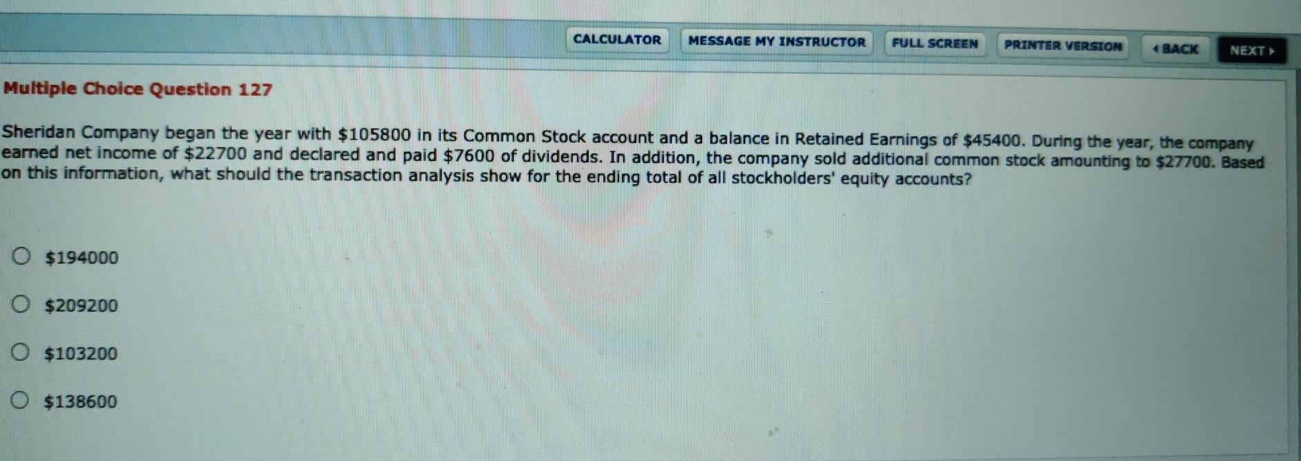  CALCULATOR MESSAGE MY INSTRUCTOR FULL SCREEN PRINTER VERSION 4 BACK NEXT