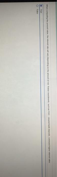  When computing the present value the whorest rate will vary depending