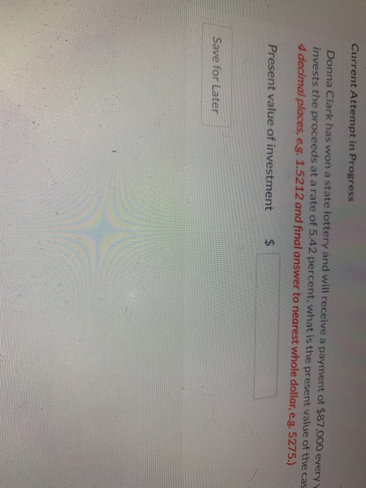  Current Attempt in Progress Donna Clark has won a state lottery