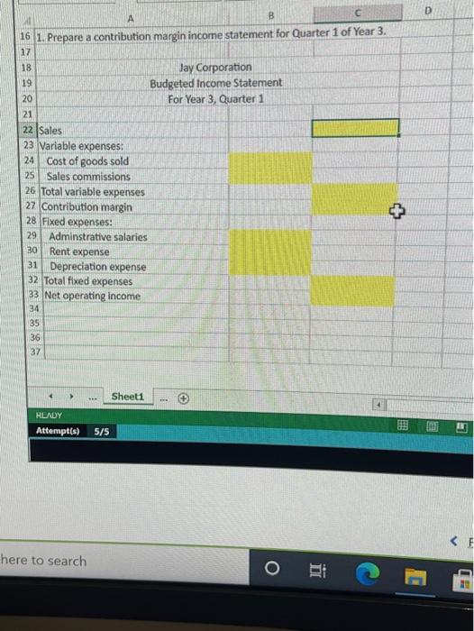 Corporation has decided to prepare contribution income statements for internal planning. 2