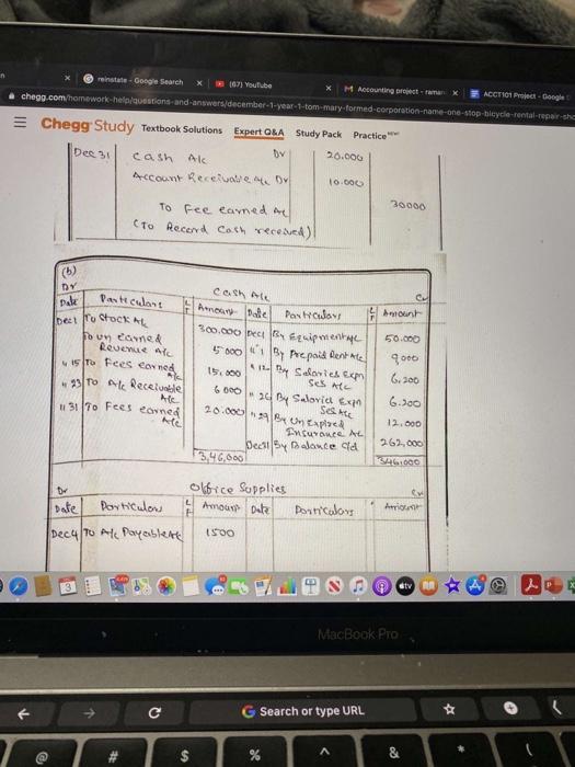 exchange for 30,000 shares of One-stop's capital stock. Dec. 1: Purchased for