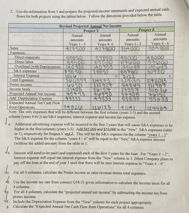 The changes described above will cause the original (connect) project information to