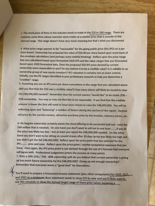 includes a variety of areas where the student needs to make some