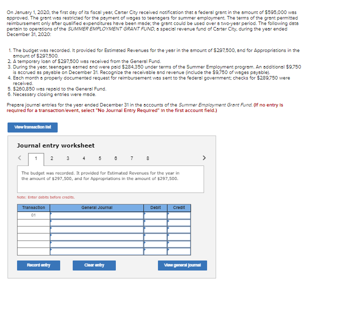  On January 1,2020, the first day of its fiscal year, Carter