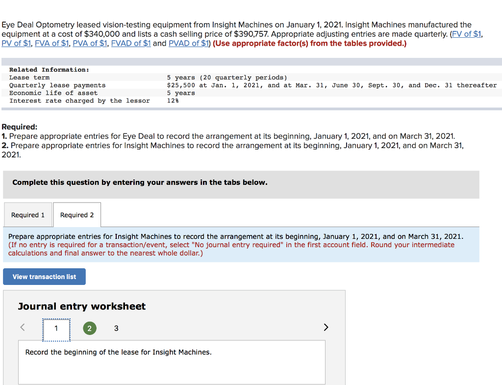  Eye Deal Optometry leased vision-testing equipment from Insight Machines on January