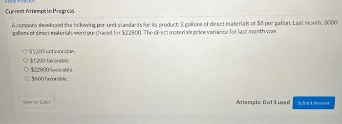 plz help Hew POCIE Current Attempt in Progress A company developed the