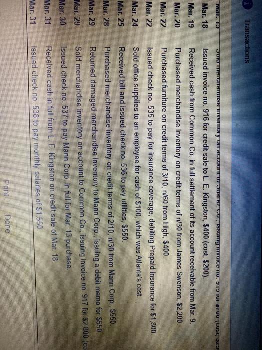 transactions.) Read the requirements , Sales Journal Invoice Customer Post. Accounts Receivable