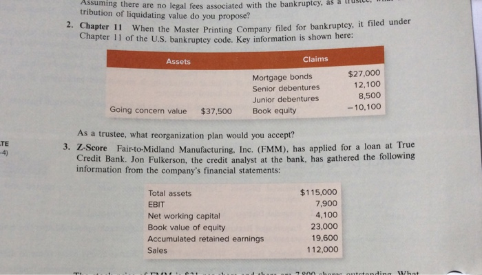 filed for bankruptcy under Chapter 7 of the U.S. bankruptcy code, it