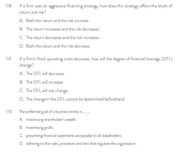 free cash flow and an operating cash flow? A. Operating cash flow