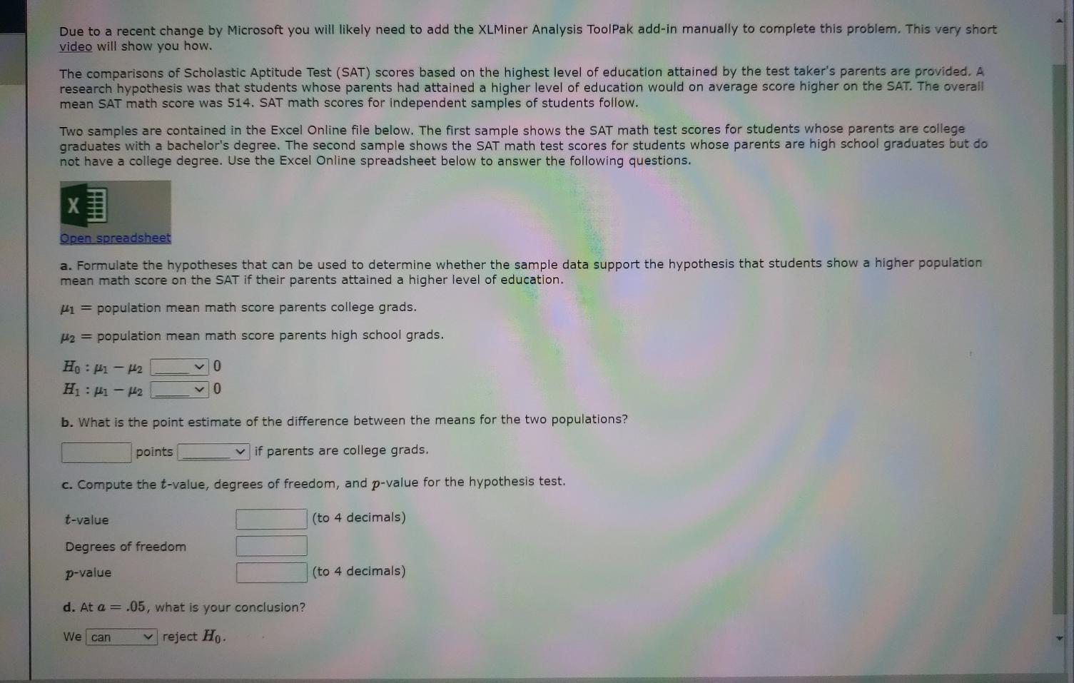 3 College High School 567 511 Mean =AVERAGE(A:A) =AV 4 5 Difference
