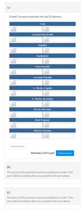 31, 2021, Lee Meche, MD, had the following balances in the ledger