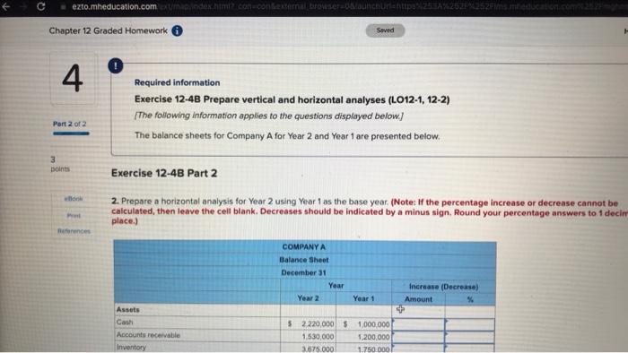 questions displayed below.) The balance sheets for Company A for Year 2