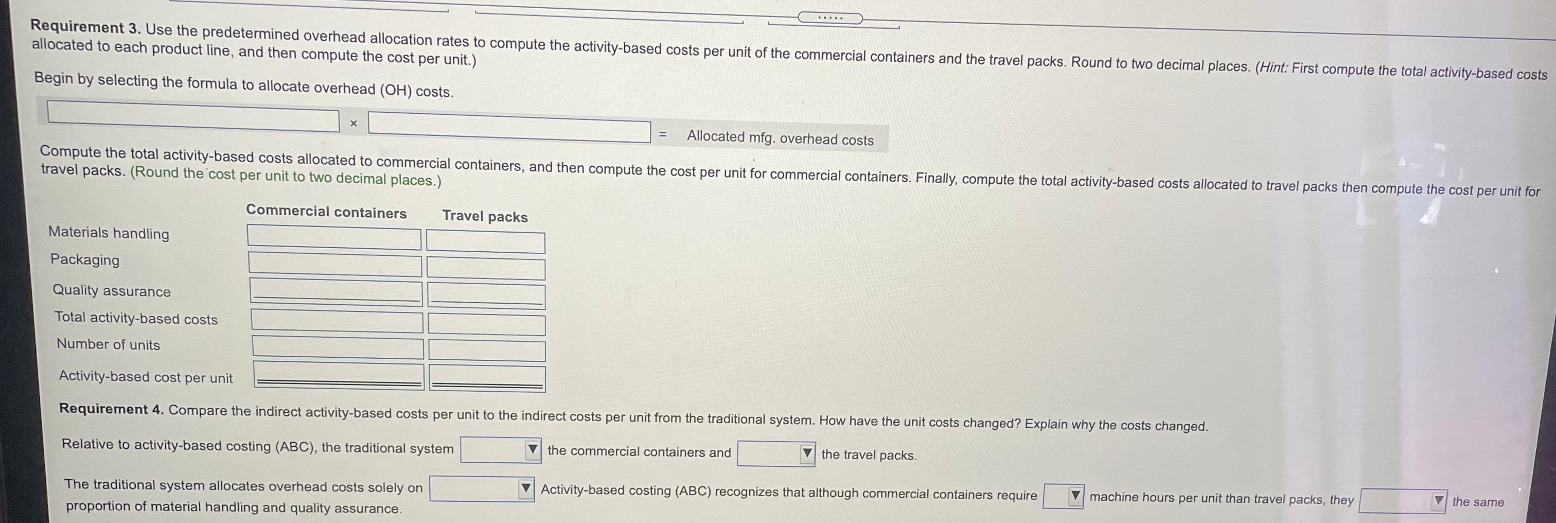 of kilos 19,000 kilos Materials handling Packaging 200,000 Number of machine hours
