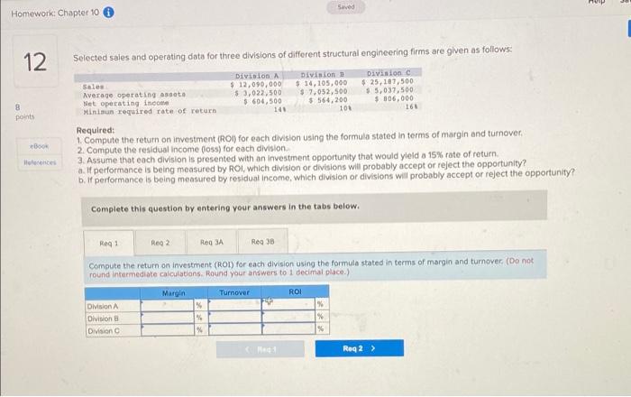  Swed Homework: Chapter 10 12 Selected sales and operating data for