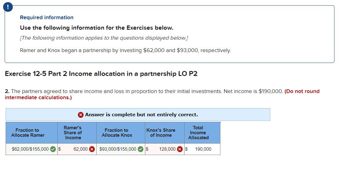 ! Required information Use the following information for the Exercises below.