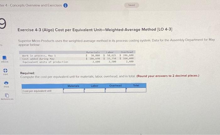  ter 4 Concepts Overview and Exercises Saved 3 Exercise 4-3 (Algo)