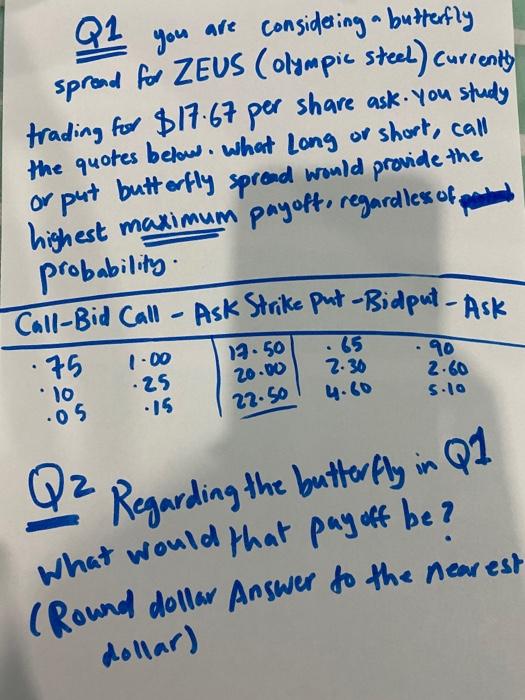 What would that pay off be? Call-Bid Call - Ask Strike