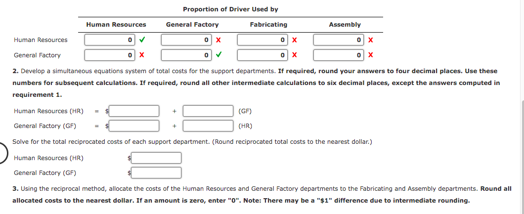 of Support Department Cost Allocation Chekov Company has two support departments, Human