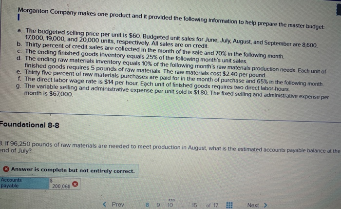 indicate ca Required information The Foundational 15 [LO8-2, LO8-3, LO8-4, LO8-5, LO8-7,