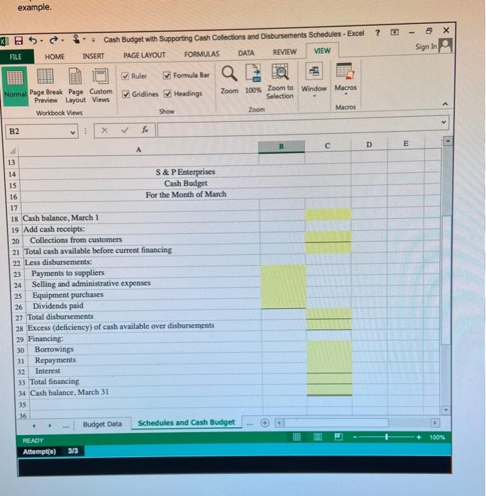 Use the information included in the Excel Simulation and the Excel functions