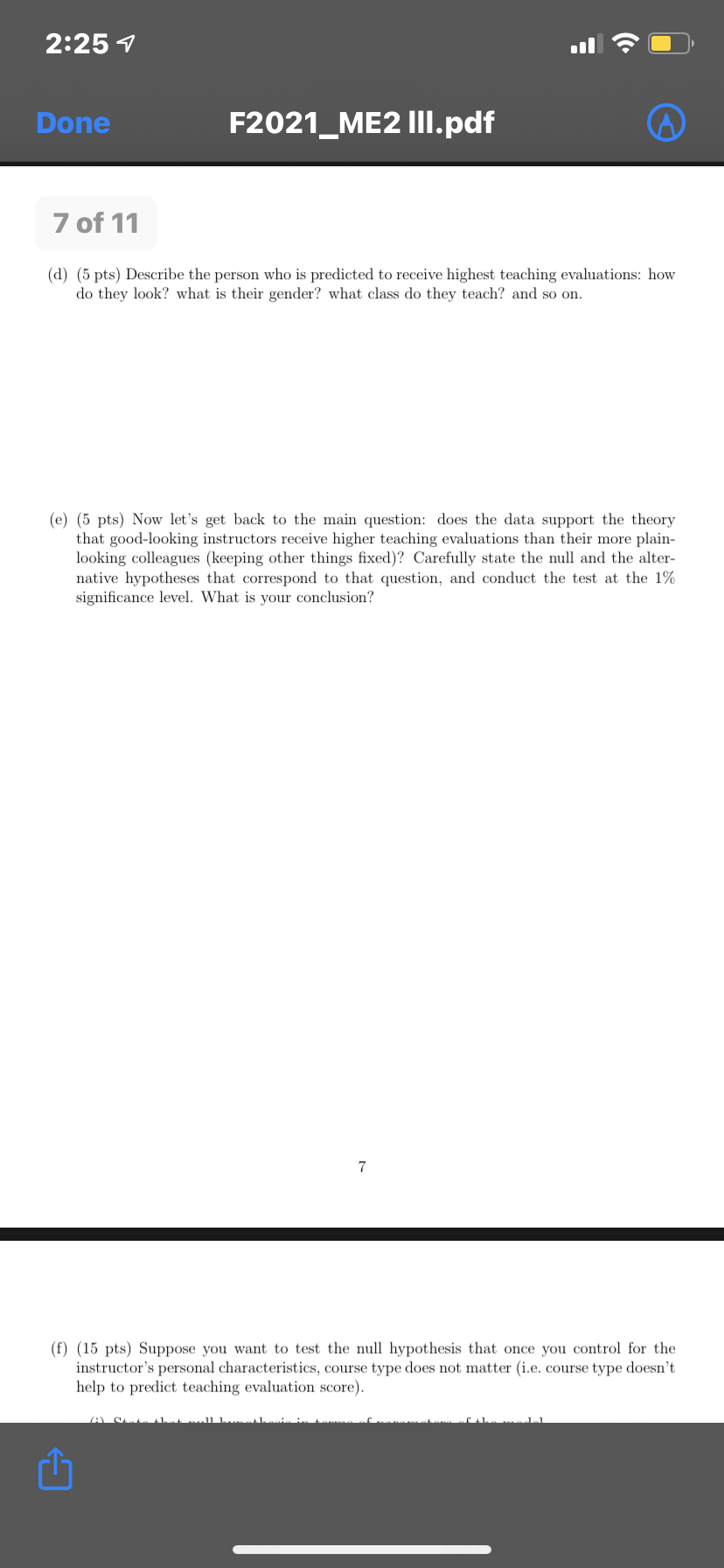 exclusion restrictions in a model with 8 regressors based on 1009 obser-