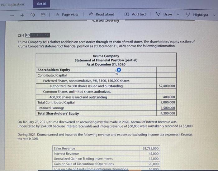  PDF application Got it! + ID Page view l A Read
