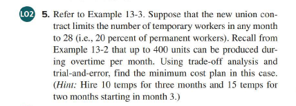  example 13-3: LO2 5. Refer to Example 13-3. Suppose that the