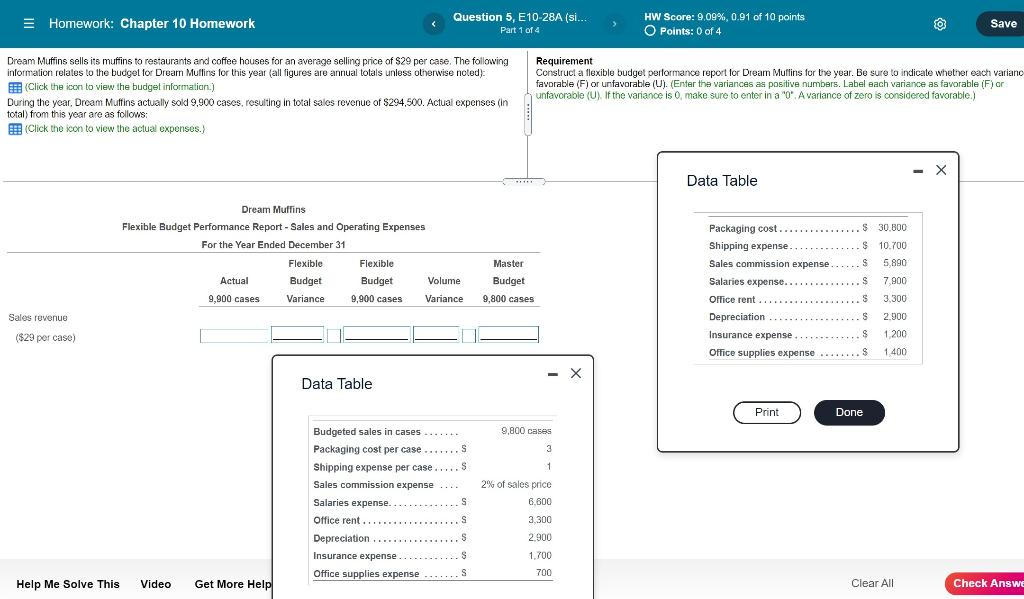  Homework: Chapter 10 Homework Question 5, E10-28A (si... Part 1 of