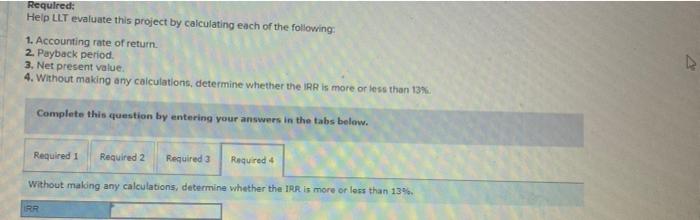 of Return [LO 11-1, 11-2, 11-3, 11-4) Linda's Luxury Travel (LL) is
